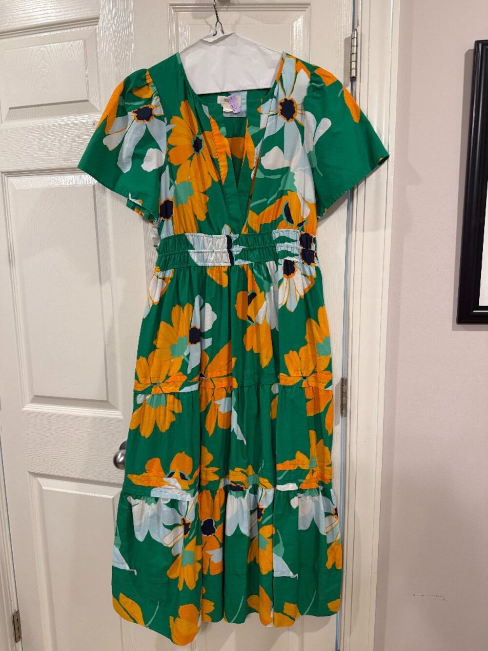 Dress Maeve by Anthropologie Size: Large Petite Green Floral